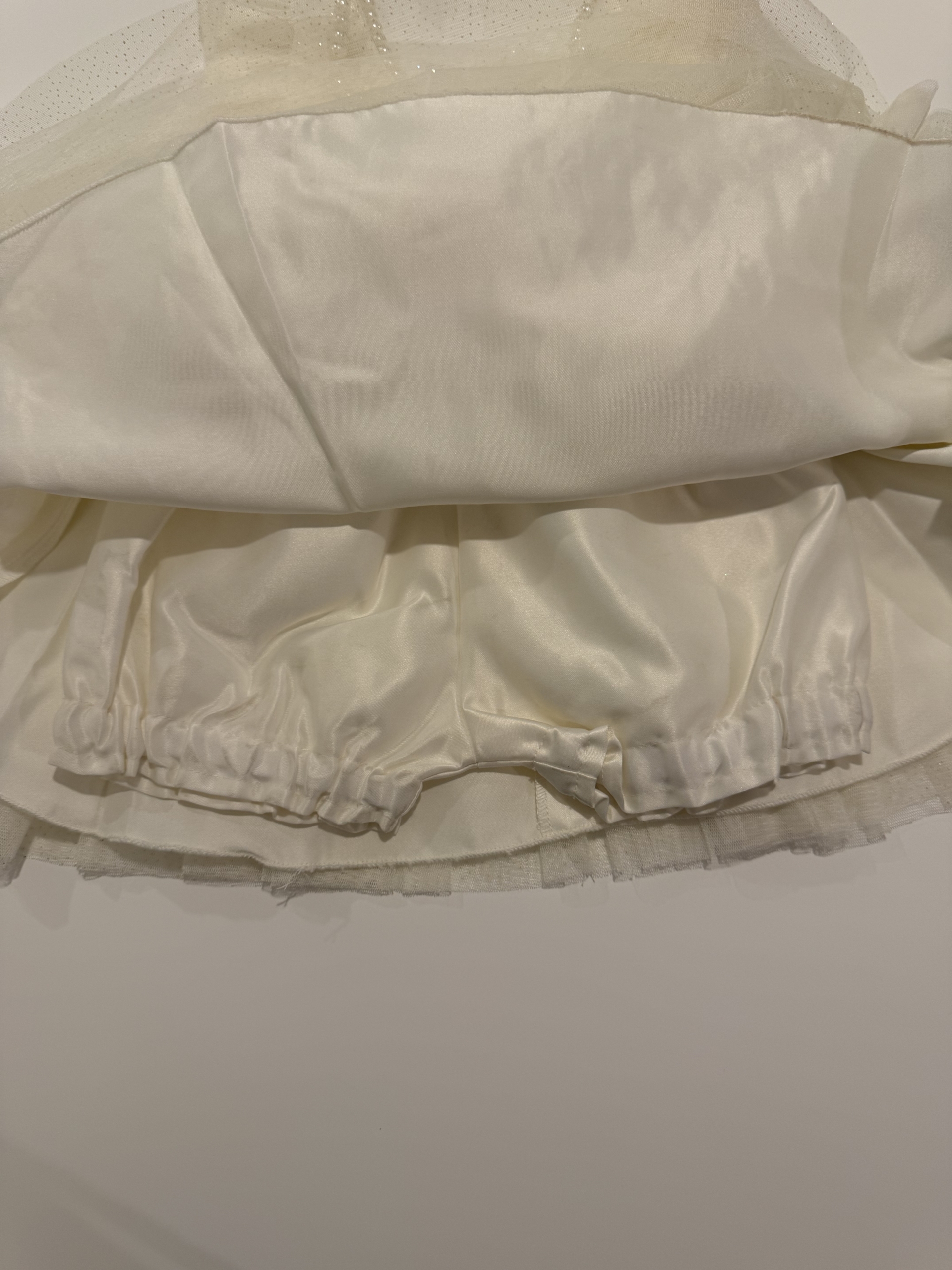 Saténové dětské šaty 24M - Bílé COUTURE PRINCESS - Obrázek 4
